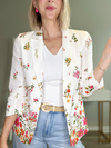 IRIS FLORAL BORDER PRINT BLAZER