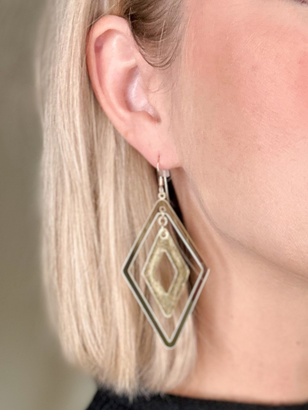 GOLD SATIN TORI EARRINGS