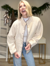 THE WILLOW SHERPA FLEECE JACKET - IVORY