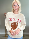 GO TEAM FOOTBALL GRAPHIC SWEATER