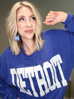 DETROIT FOOTBALL JERSEY EARRINGS