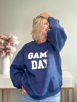 GO GAME DAY SWEATSHIRT - NAVY/WHITE