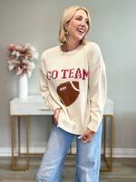 GO TEAM FOOTBALL GRAPHIC SWEATER