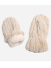 THE LUXE FAUX FUR MITTENS - CREAM