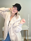 WINTER WARMTH PLUSH HOODED JACKET - CREAM