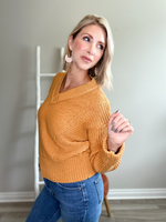 PUMPKIN SPICE KNITTED SWEATER - ORANGE