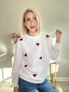 ALL MY LOVE QUILTED SWEATSHIRT - WHITE