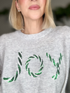 THE JOY SEQUIN HOLIDAY SWEATER - HEATHER GREY