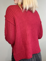 ADELA KNIT SWEATER - RED