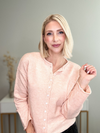 THE EVERYDAY BUTTONED CARDIGAN - PEACH