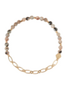 [SCOUT] MINI STONE STACKING BRACELET - RHODONITE/GOLD