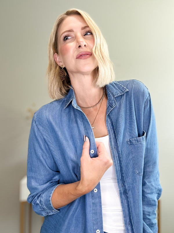 THE OTTAVIA BUTTON DOWN IN DENIM