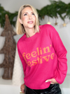 FEELIN' FESTIVE SWEATER - PINK/ORANGE