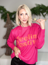 FEELIN' FESTIVE SWEATER - PINK/ORANGE
