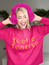 FEELIN' FESTIVE SWEATER - PINK/ORANGE