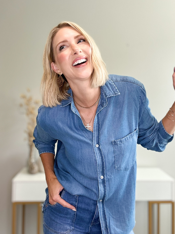 THE OTTAVIA BUTTON DOWN IN DENIM