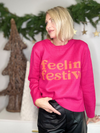 FEELIN' FESTIVE SWEATER - PINK/ORANGE