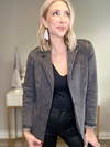 DAZZLE IN DENIM BLAZER - CHARCOAL