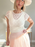 LOVE LETTER LACE TOP - IVORY