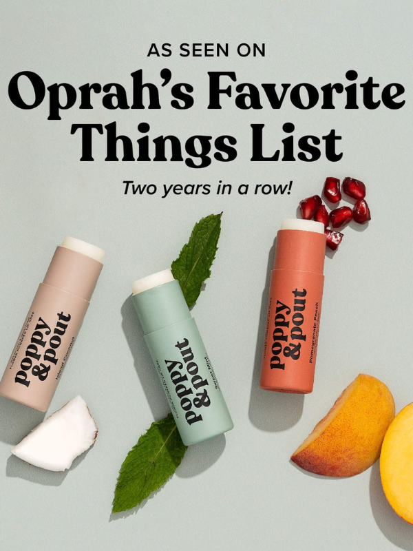 POPPY & POUT LIP BALM - POMEGRANATE PEACH