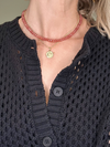 MINI SUMMER BEADED NECKLACE - DUSTY ROSE