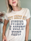 COUNTRY NIGHTS GRAPHIC TEE - BONE