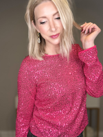 PINK PARTY SEQUIN TOP