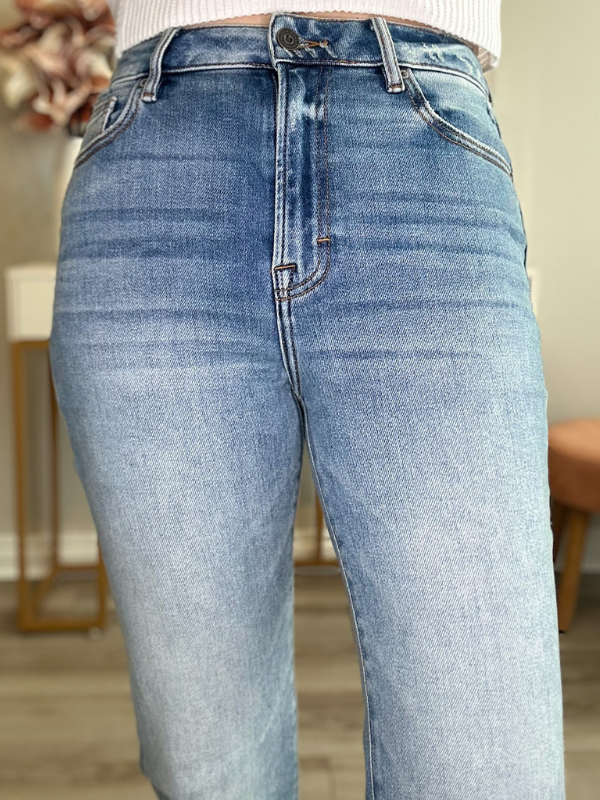 HAZEL RYAN HIGH RISE BOOTCUT JEANS - VINTAGE WASH