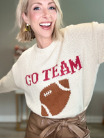 GO TEAM FOOTBALL GRAPHIC SWEATER