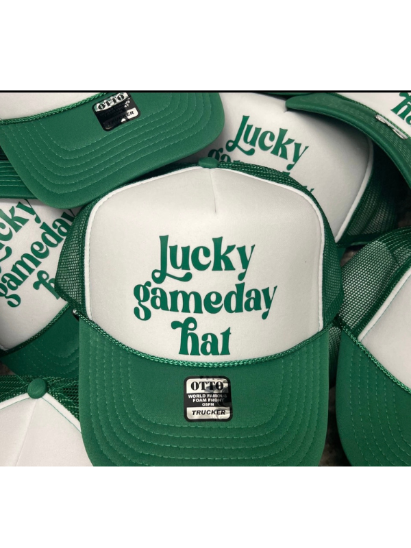 LUCKY GAMEDAY TRUCKER HAT - GREEN/WHITE