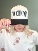 TOUCHDOWN 3D TRUCKER HAT - BLACK/CREAM