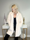 TEDDY GLAM LONG COAT - CREAM