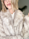 THE ASPEN LUXE FAUX FUR COAT - TAUPE