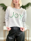 THE JOY SEQUIN HOLIDAY SWEATER - HEATHER GREY