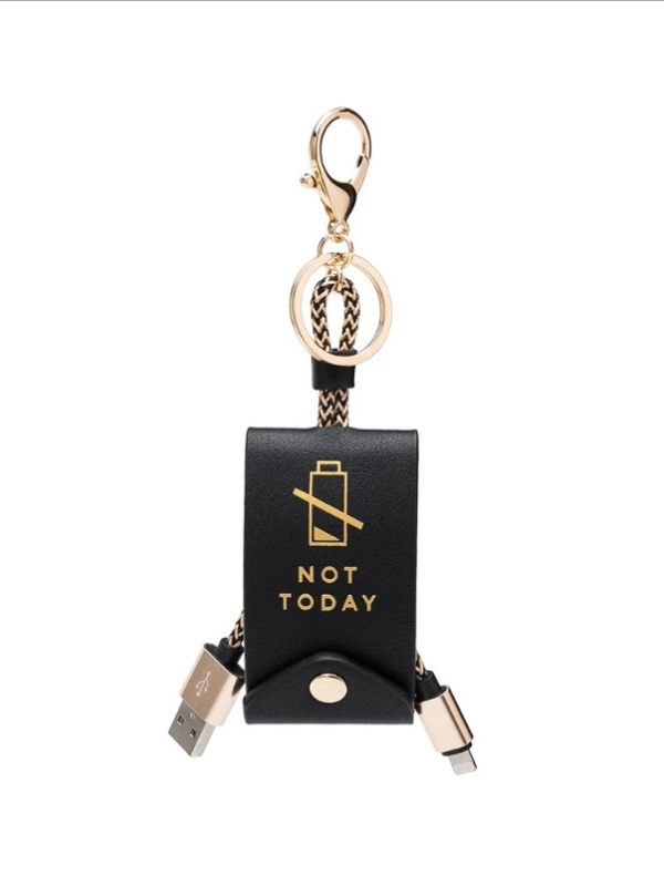 NOT TODAY USB & iPHONE CHARGER ACCESSORY - BLACK