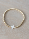 CROSS GOLDIE STRETCH BRACELET - GOLD