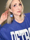 DETROIT FOOTBALL JERSEY EARRINGS