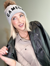 GAMEDAY POM HAT - GRAY & BLACK