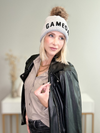 GAMEDAY POM HAT - GRAY & BLACK