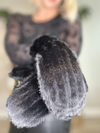 THE LUXE FAUR FUR MITTENS - BLACK