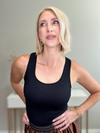 THE MILA RIBBED TANK - BLACK