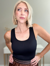 THE MILA RIBBED TANK - BLACK