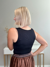THE MILA RIBBED TANK - BLACK