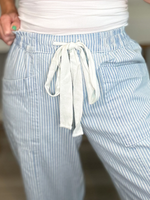 COASTAL STROLL STRIPED DRAWSTRING PANTS