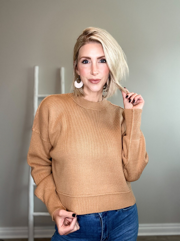 THE LEDA PULLOVER SWEATER - CAMEL