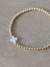 CROSS GOLDIE STRETCH BRACELET - GOLD