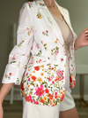 IRIS FLORAL BORDER PRINT BLAZER