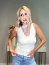 ROMANTIC SLEEVELESS SHEER LACE MESH TOP - CREAM