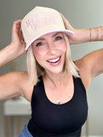 MAKE HEAVEN CROWDED TRUCKER HAT - LIGHT PINK