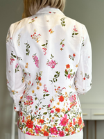 IRIS FLORAL BORDER PRINT BLAZER